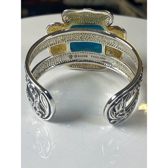 BARSE TURQUOISE GEMSTONE and sterling silver cuff bracelet - Picture 6 of 8